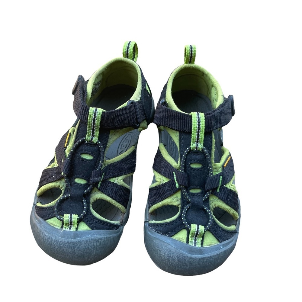 Keen Little Kid’s Waterproof Newport H2 Sandals in Black/Lime Size: 12‎